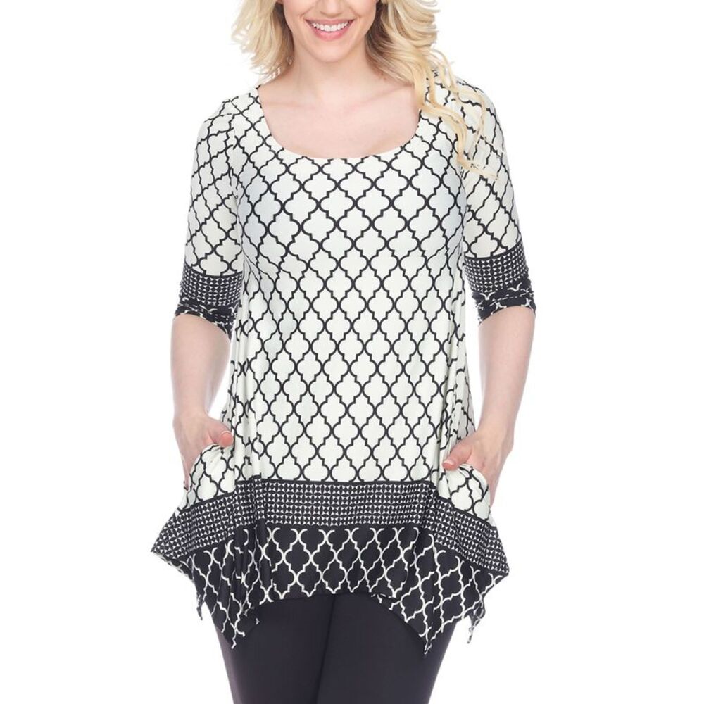 White Mark Womens Aicha Tunic Top